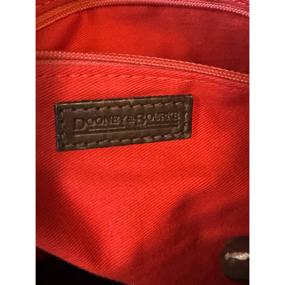 Dooney Bourke Hobo Brown Cognac Calf Hair Crescent Leather Satchel Bag - Picture 12 of 15